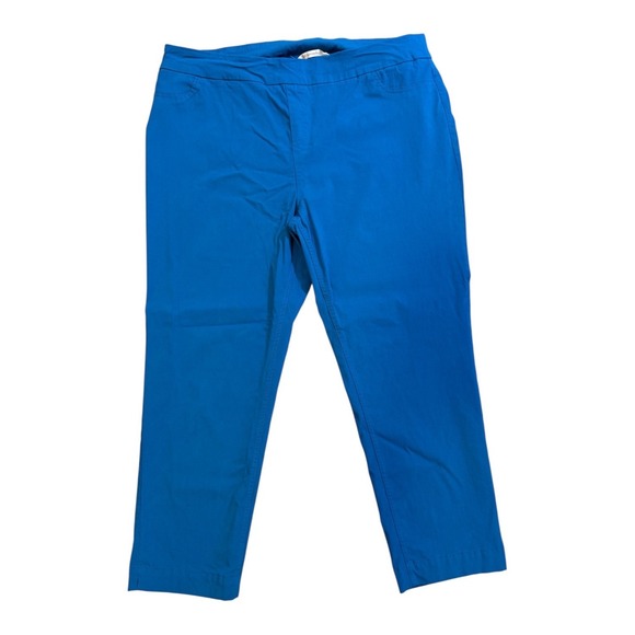 Soft Surroundings Pants - Soft Surroundings Pants Blue 2X Women Pull On Stretch Crop Casual 5AC10